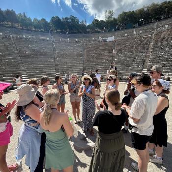 Students at the Ancient Theatre of Epidaurus, Greece (Summer 2024)